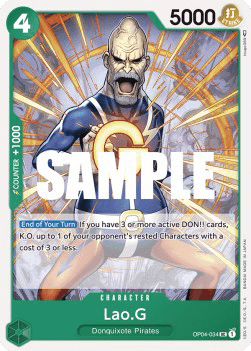 (034) One Piece TCG OP04: Kingdoms of Intrigue Single: Lao.G (OP04-034)  Uncommon
