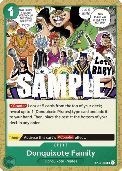 (036) One Piece TCG OP04: Kingdoms of Intrigue Single: Donquixote Family (OP04-036)  Common