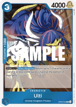(043) One Piece TCG OP04: Kingdoms of Intrigue Single: Ulti (OP04-043)  Rare