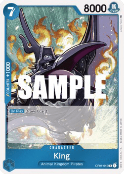 (045) One Piece TCG OP04: Kingdoms of Intrigue Single: King (OP04-045)  Rare
