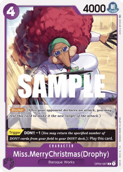 (067) One Piece TCG OP04: Kingdoms of Intrigue Single: Miss.MerryChristmas(Drophy) (OP04-067)  Common