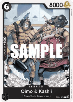 (078) One Piece TCG OP04: Kingdoms of Intrigue Single: Oimo & Kashii (OP04-078)  Common