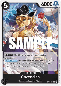 (081) One Piece TCG OP04: Kingdoms of Intrigue Single: Cavendish (OP04-081)  Rare