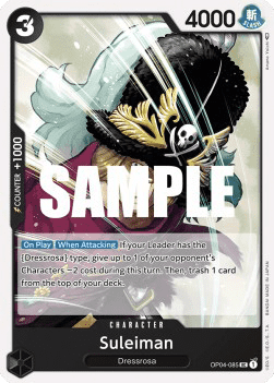 (085) One Piece TCG OP04: Kingdoms of Intrigue Single: Suleiman (OP04-085)  Uncommon