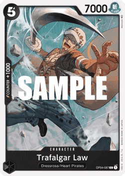 (087) One Piece TCG OP04: Kingdoms of Intrigue Single: Trafalgar Law (OP04-087)  Common