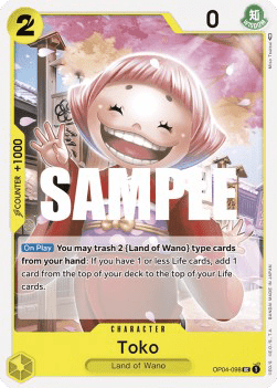 (098) One Piece TCG OP04: Kingdoms of Intrigue Single: Toko (OP04-098)  Uncommon
