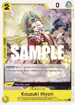 (103) One Piece TCG OP04: Kingdoms of Intrigue Single: Kouzuki Hiyori (OP04-103)  Uncommon