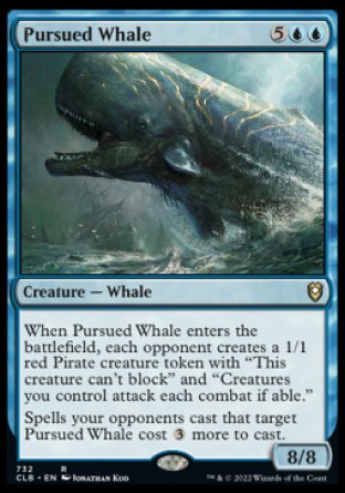 (732) Magic The Gathering Commander Legends: Battle for Baldur's Gate: Extras Single: Pursued Whale  Rare