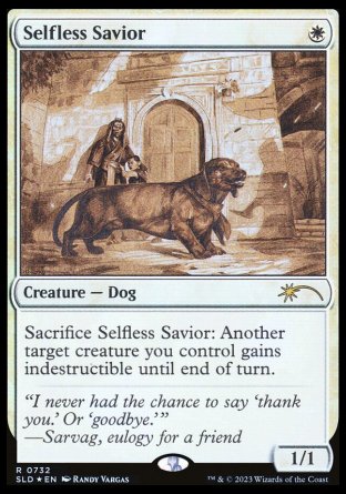 (732) Magic The Gathering Secret Lair Drop Series Single: Selfless Savior Holo Rare
