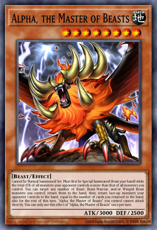 (022) YuGiOh TCG RA01: 25th Anniversary Rarity Collection Single: Alpha, the Master of Beasts (V.1 - Super Rare)  Super Rare