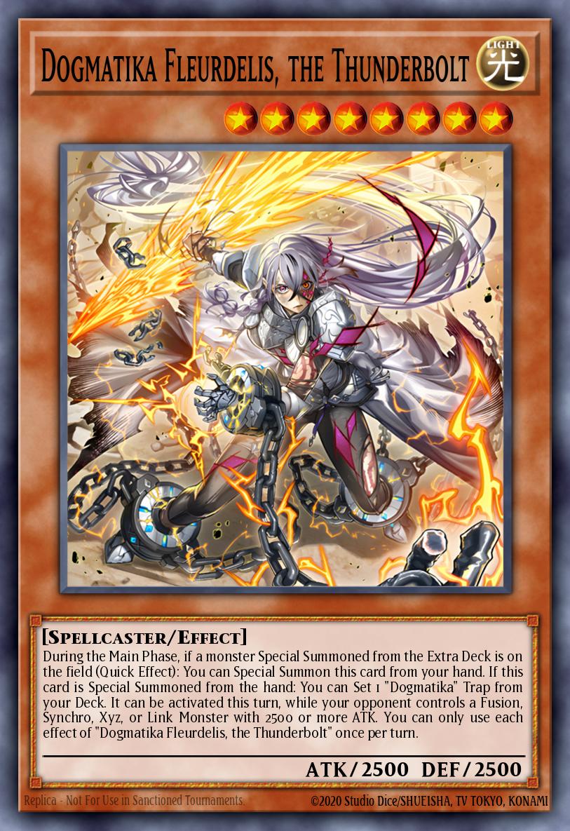 (026) YuGiOh TCG DOOD: Doom of Dimensions Single: Dogmatika Fleurdelis, the Thunderbolt (V.1 - Secret Rare)  Secret Rare