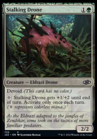 (733) Magic The Gathering Jumpstart 2022 Single: Stalking Drone  Common