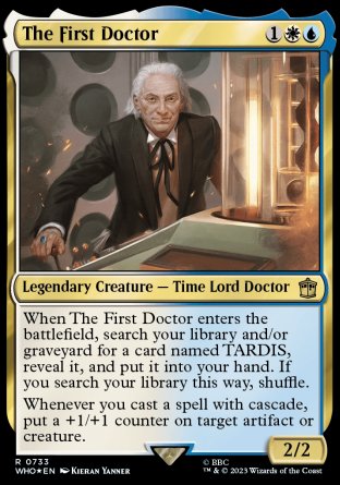(733) Magic The Gathering Universes Beyond: Doctor Who: Extras Single: The First Doctor (V.3) Holo Rare