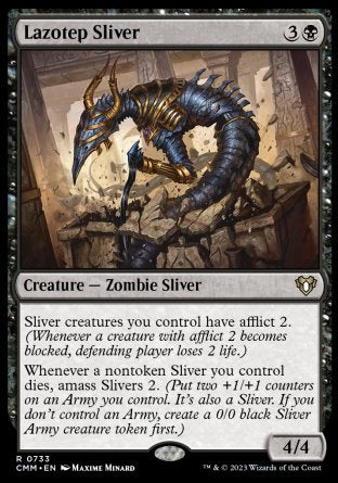 (733) Magic The Gathering Commander Masters: Extras Single: Lazotep Sliver Holo Rare