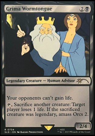 (734) Magic The Gathering Secret Lair Drop Series Single: Gríma Wormtongue  Rare