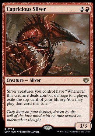 (734) Magic The Gathering Commander Masters: Extras Single: Capricious Sliver  Rare