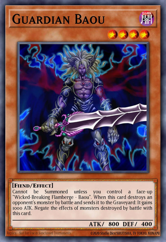(EN008) YuGiOh TCG DCR: Dark Crisis Single: Guardian Baou (V.2 - Rare)  Rare