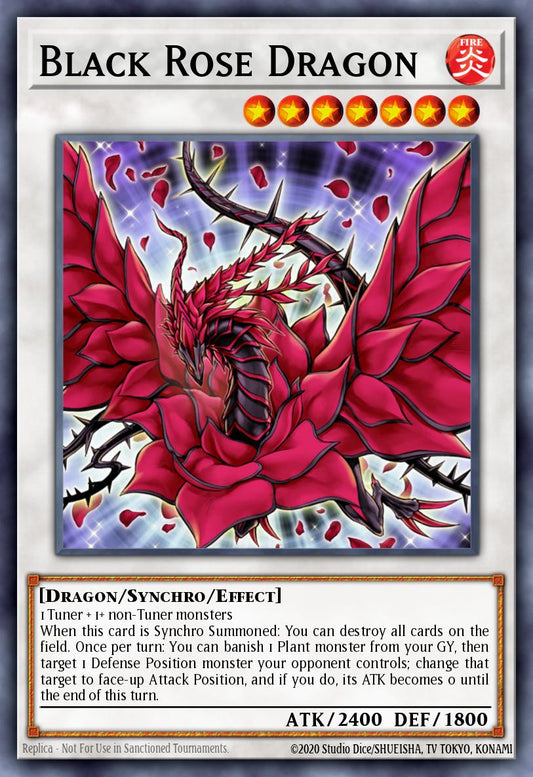 (057) YuGiOh TCG RA04: Quarter Century Stampede Single: Black Rose Dragon (V.6 - Collectors Rare)  Collectors Rare