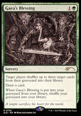 (735) Magic The Gathering Secret Lair Drop Series Single: Gaea's Blessing  Rare
