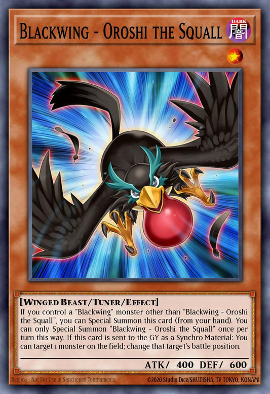 (029) YuGiOh TCG DLCS: Dragons of Legend: The Complete Series Single: Blackwing - Oroshi the Squall  Common