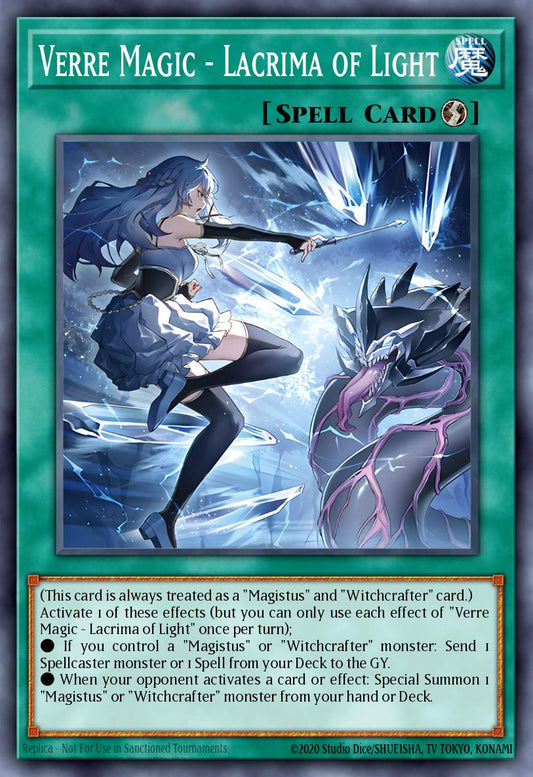 (046) YuGiOh TCG BLMM: Battles of Legend: Monster Mayhem Single: Verre Magic - Lacrima of Light  Secret Rare