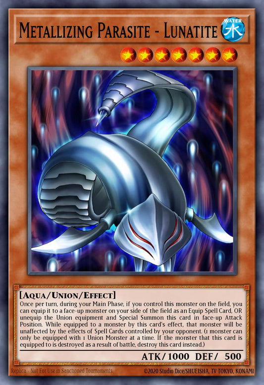 (EN074) YuGiOh TCG DCR: Dark Crisis Single: Metallizing Parasite - Lunatite (V.2 - Rare)  Rare