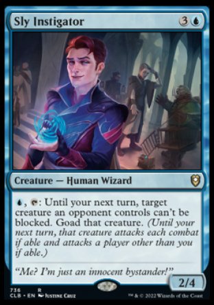 (736) Magic The Gathering Commander Legends: Battle for Baldur's Gate: Extras Single: Sly Instigator  Rare
