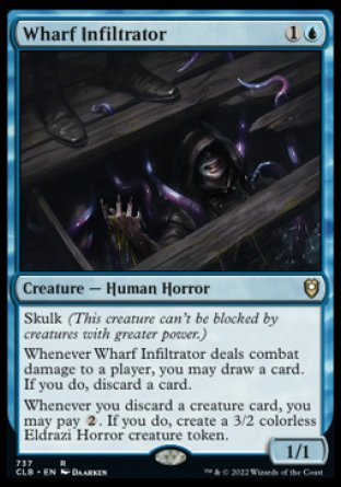 (737) Magic The Gathering Commander Legends: Battle for Baldur's Gate: Extras Single: Wharf Infiltrator  Rare