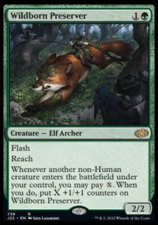 (738) Magic The Gathering Jumpstart 2022 Single: Wildborn Preserver  Rare