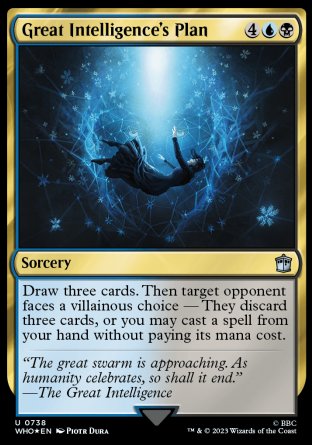 (738) Magic The Gathering Universes Beyond: Doctor Who: Extras Single: Great Intelligence's Plan  Uncommon