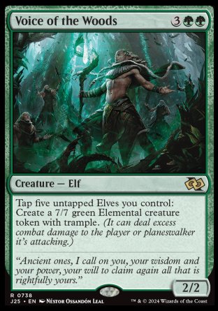 (738) Magic The Gathering Foundations Jumpstart Single: Voice of the Woods  Rare