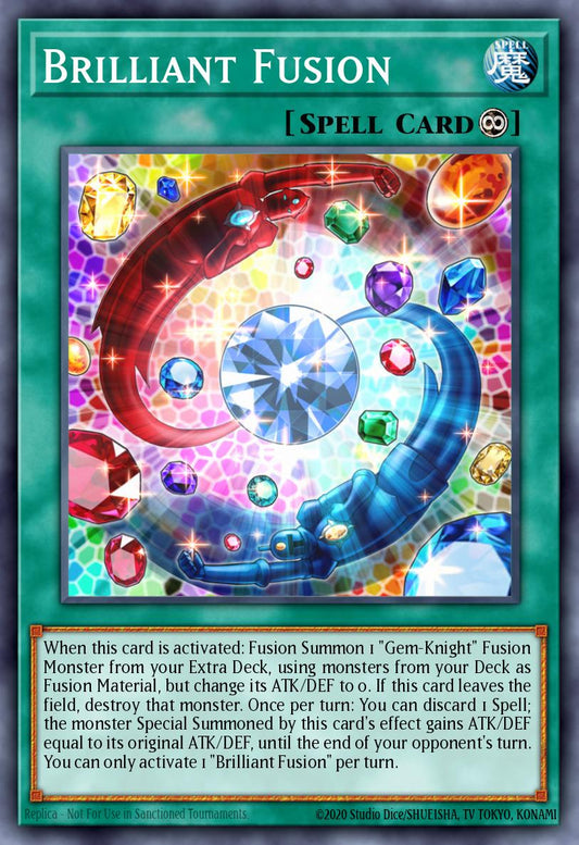 (254) YuGiOh TCG RA04: Quarter Century Stampede Single: Brilliant Fusion (V.2 - Quarter Century Secret Rare)  Quarter Century Secret Rare