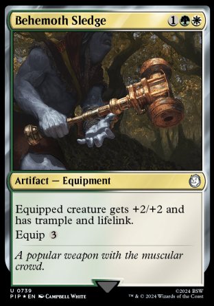 (739) Magic The Gathering Universes Beyond: Fallout: Extras Single: Behemoth Sledge  Holo Uncommon