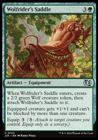 (740) Magic The Gathering Foundations Jumpstart Single: Wolfrider's Saddle  Uncommon