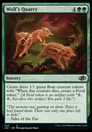 (740) Magic The Gathering Jumpstart 2022 Single: Wolf's Quarry  Common