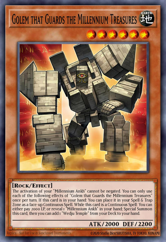 (002) YuGiOh TCG INFO: The Infinite Forbidden Single: Golem that Guards the Millennium Treasures  Common