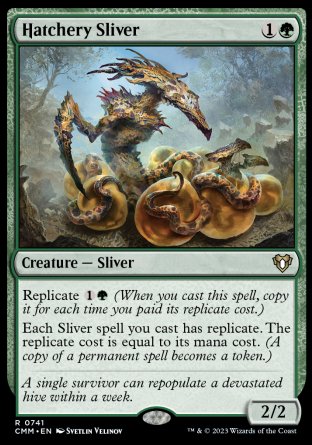 (741) Magic The Gathering Commander Masters: Extras Single: Hatchery Sliver  Rare