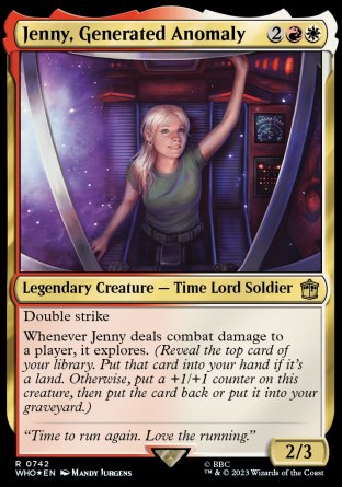 (742) Magic The Gathering Universes Beyond: Doctor Who: Extras Single: Jenny, Generated Anomaly (V.2) Holo Rare