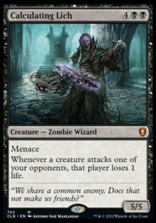(742) Magic The Gathering Commander Legends: Battle for Baldur's Gate: Extras Single: Calculating Lich  Mythic