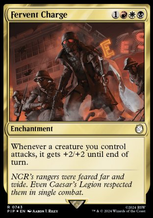 (743) Magic The Gathering Universes Beyond: Fallout: Extras Single: Fervent Charge (V.2)  Holo Rare