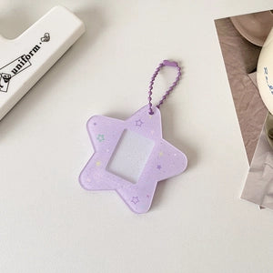 Photocard Holder: Star Shape: Glitter Purple