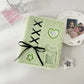 Plush Photocard Binder: Green with Ribbon Bow