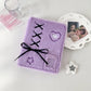 Plush Photocard Binder: Purple with Ribbon Bow