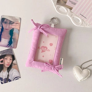 Photocard Holder: Plush Bow: Lilac Purple
