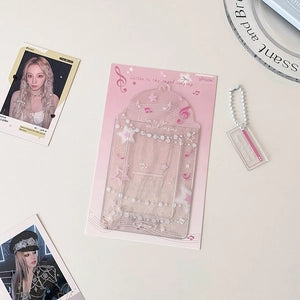 Acrylic Photocard Holder: Transparent Pink