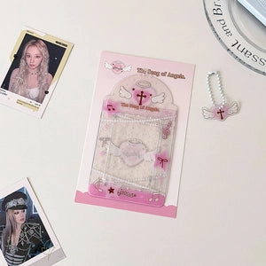 Acrylic Photocard Holder: Transparent Rose Red