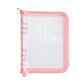 Glitter Shell Clear A5 Binder with Zipper: Pink