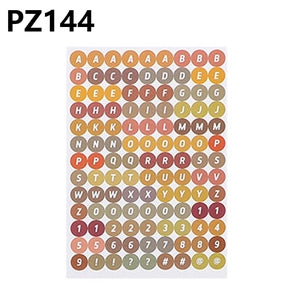 Round Alphabet & Number Stickers: Blue Purple Gradient