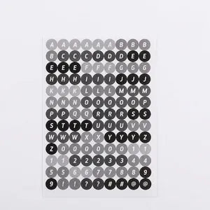 Round Alphabet & Number Stickers: Forest Retro