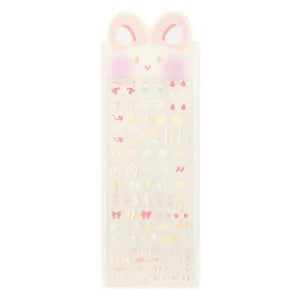 Cute Cartoon Animal Ears Stickers: White Mouse
